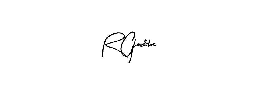 Create a beautiful signature design for name R Ghadshe. With this signature (Arty Signature) fonts, you can make a handwritten signature for free. R Ghadshe signature style 8 images and pictures png