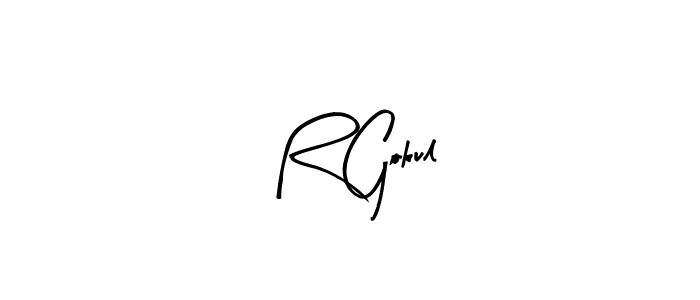 You can use this online signature creator to create a handwritten signature for the name R Gokul. This is the best online autograph maker. R Gokul signature style 8 images and pictures png