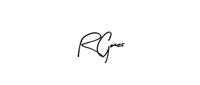 R Gomes stylish signature style. Best Handwritten Sign (Arty Signature) for my name. Handwritten Signature Collection Ideas for my name R Gomes. R Gomes signature style 8 images and pictures png