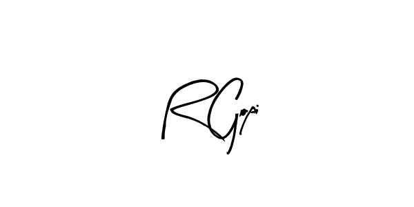 Make a beautiful signature design for name R Gopi. With this signature (Arty Signature) style, you can create a handwritten signature for free. R Gopi signature style 8 images and pictures png