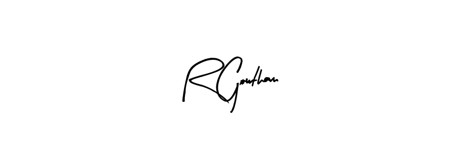 Use a signature maker to create a handwritten signature online. With this signature software, you can design (Arty Signature) your own signature for name R Gowtham. R Gowtham signature style 8 images and pictures png
