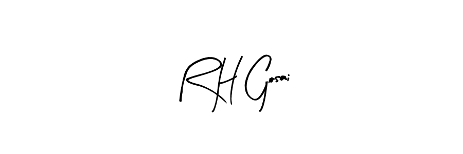 How to make R H Gosai signature? Arty Signature is a professional autograph style. Create handwritten signature for R H Gosai name. R H Gosai signature style 8 images and pictures png