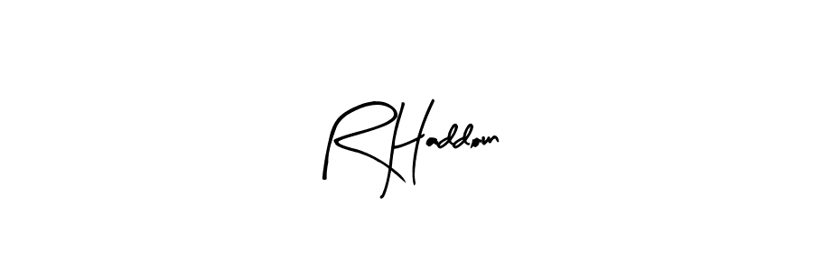 How to Draw R Haddoun signature style? Arty Signature is a latest design signature styles for name R Haddoun. R Haddoun signature style 8 images and pictures png