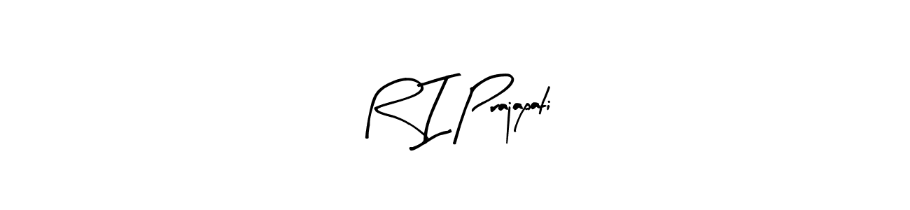 Create a beautiful signature design for name R I Prajapati. With this signature (Arty Signature) fonts, you can make a handwritten signature for free. R I Prajapati signature style 8 images and pictures png