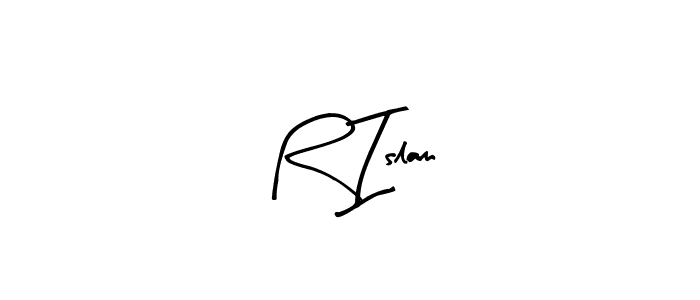 Similarly Arty Signature is the best handwritten signature design. Signature creator online .You can use it as an online autograph creator for name R Islam. R Islam signature style 8 images and pictures png