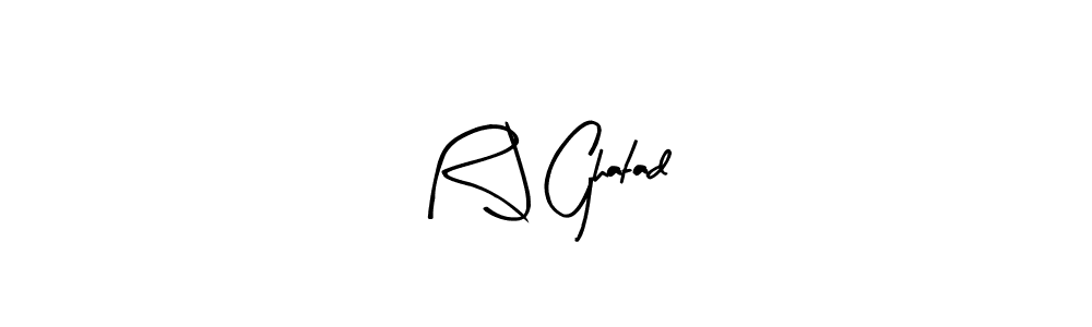 Arty Signature is a professional signature style that is perfect for those who want to add a touch of class to their signature. It is also a great choice for those who want to make their signature more unique. Get R J Ghatad name to fancy signature for free. R J Ghatad signature style 8 images and pictures png