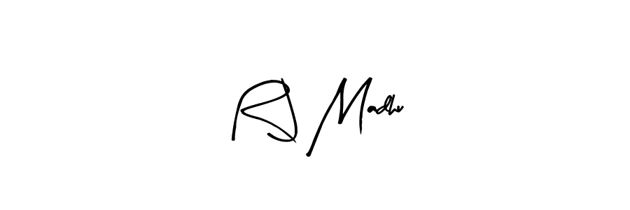 R J Madhu stylish signature style. Best Handwritten Sign (Arty Signature) for my name. Handwritten Signature Collection Ideas for my name R J Madhu. R J Madhu signature style 8 images and pictures png