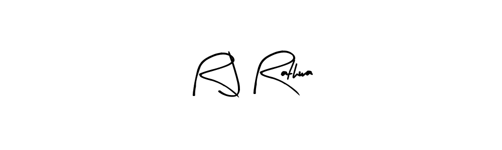 How to make R J Rathwa name signature. Use Arty Signature style for creating short signs online. This is the latest handwritten sign. R J Rathwa signature style 8 images and pictures png