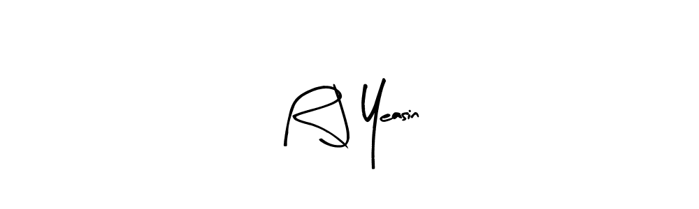 Create a beautiful signature design for name R J Yeasin. With this signature (Arty Signature) fonts, you can make a handwritten signature for free. R J Yeasin signature style 8 images and pictures png