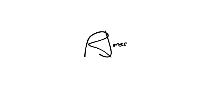 Make a beautiful signature design for name R Jones. With this signature (Arty Signature) style, you can create a handwritten signature for free. R Jones signature style 8 images and pictures png
