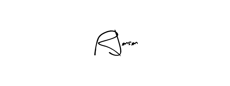 Make a beautiful signature design for name R Jonson. With this signature (Arty Signature) style, you can create a handwritten signature for free. R Jonson signature style 8 images and pictures png