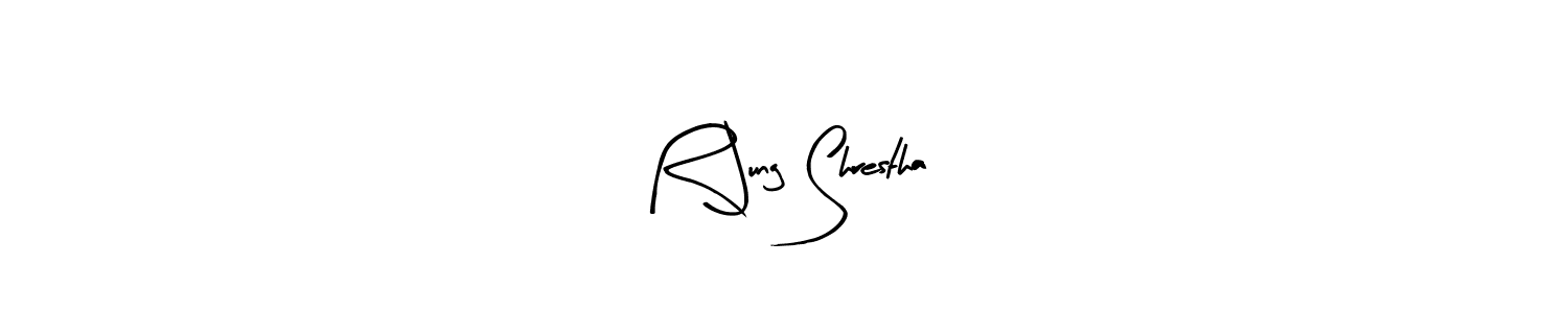 R Jung Shrestha stylish signature style. Best Handwritten Sign (Arty Signature) for my name. Handwritten Signature Collection Ideas for my name R Jung Shrestha. R Jung Shrestha signature style 8 images and pictures png