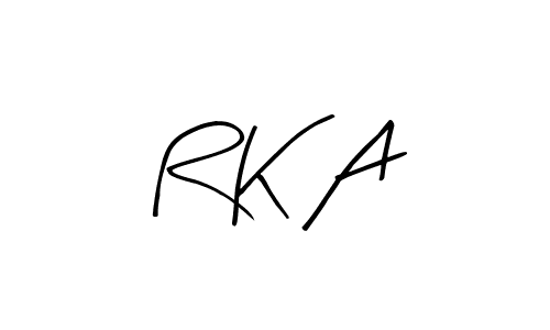 The best way (Arty Signature) to make a short signature is to pick only two or three words in your name. The name R K A include a total of six letters. For converting this name. R K A signature style 8 images and pictures png