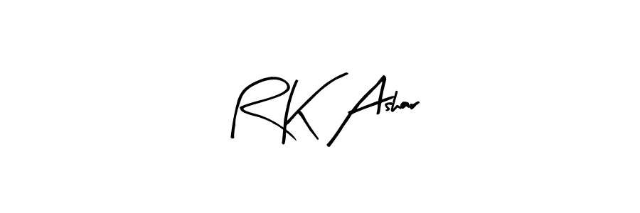 Also You can easily find your signature by using the search form. We will create R K Ashar name handwritten signature images for you free of cost using Arty Signature sign style. R K Ashar signature style 8 images and pictures png