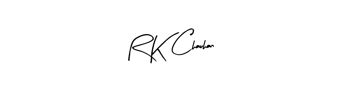 The best way (Arty Signature) to make a short signature is to pick only two or three words in your name. The name R K Chauhan include a total of six letters. For converting this name. R K Chauhan signature style 8 images and pictures png