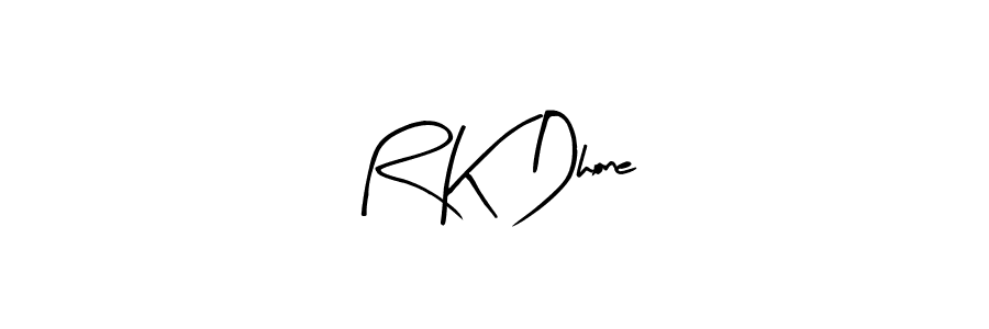 R K Dhone stylish signature style. Best Handwritten Sign (Arty Signature) for my name. Handwritten Signature Collection Ideas for my name R K Dhone. R K Dhone signature style 8 images and pictures png