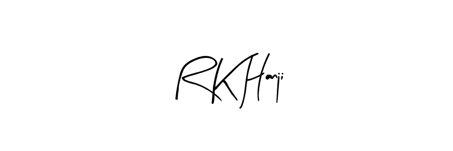 Create a beautiful signature design for name R K Hanji. With this signature (Arty Signature) fonts, you can make a handwritten signature for free. R K Hanji signature style 8 images and pictures png