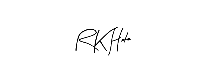 Arty Signature is a professional signature style that is perfect for those who want to add a touch of class to their signature. It is also a great choice for those who want to make their signature more unique. Get R K Hota name to fancy signature for free. R K Hota signature style 8 images and pictures png