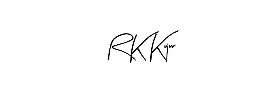 The best way (Arty Signature) to make a short signature is to pick only two or three words in your name. The name R K Kujur include a total of six letters. For converting this name. R K Kujur signature style 8 images and pictures png