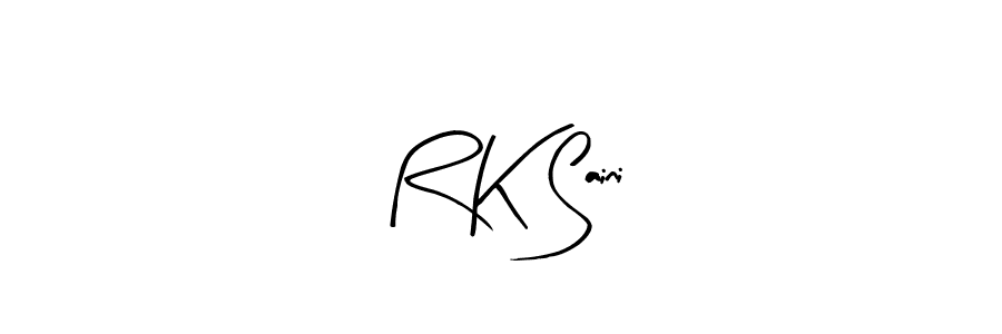 Create a beautiful signature design for name R K Saini. With this signature (Arty Signature) fonts, you can make a handwritten signature for free. R K Saini signature style 8 images and pictures png