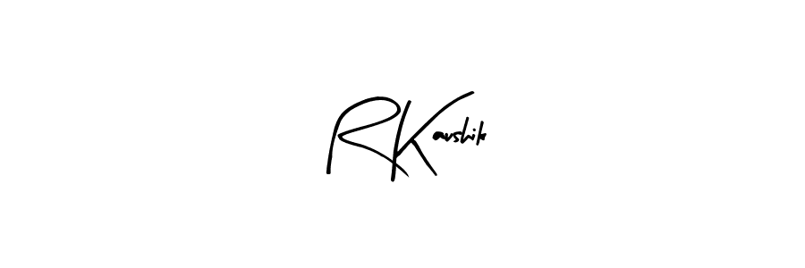 Arty Signature is a professional signature style that is perfect for those who want to add a touch of class to their signature. It is also a great choice for those who want to make their signature more unique. Get R Kaushik name to fancy signature for free. R Kaushik signature style 8 images and pictures png