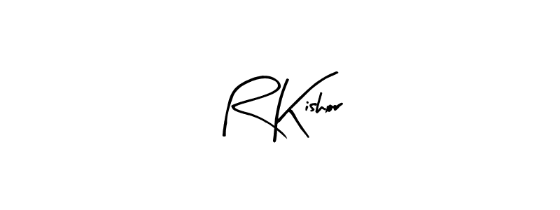 How to make R Kishor name signature. Use Arty Signature style for creating short signs online. This is the latest handwritten sign. R Kishor signature style 8 images and pictures png