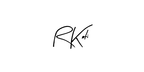 Also we have R Koti name is the best signature style. Create professional handwritten signature collection using Arty Signature autograph style. R Koti signature style 8 images and pictures png