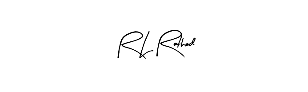 Similarly Arty Signature is the best handwritten signature design. Signature creator online .You can use it as an online autograph creator for name R L Rathod. R L Rathod signature style 8 images and pictures png