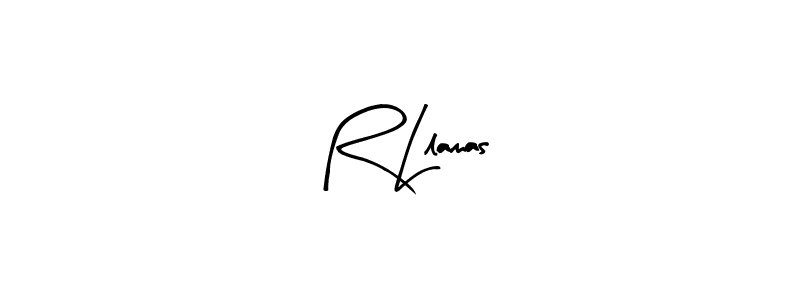 Arty Signature is a professional signature style that is perfect for those who want to add a touch of class to their signature. It is also a great choice for those who want to make their signature more unique. Get R Llamas name to fancy signature for free. R Llamas signature style 8 images and pictures png