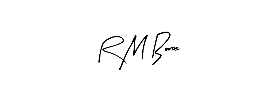 How to make R M Borse signature? Arty Signature is a professional autograph style. Create handwritten signature for R M Borse name. R M Borse signature style 8 images and pictures png