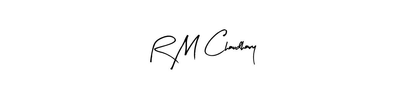 Arty Signature is a professional signature style that is perfect for those who want to add a touch of class to their signature. It is also a great choice for those who want to make their signature more unique. Get R M Chaudhary name to fancy signature for free. R M Chaudhary signature style 8 images and pictures png