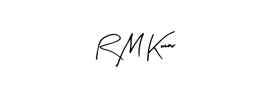 Design your own signature with our free online signature maker. With this signature software, you can create a handwritten (Arty Signature) signature for name R M Kumar. R M Kumar signature style 8 images and pictures png