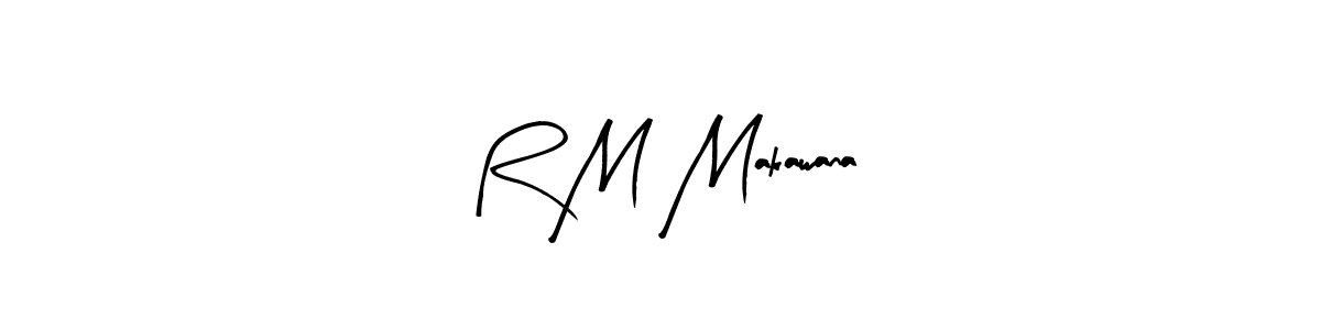 Similarly Arty Signature is the best handwritten signature design. Signature creator online .You can use it as an online autograph creator for name R M Makawana. R M Makawana signature style 8 images and pictures png