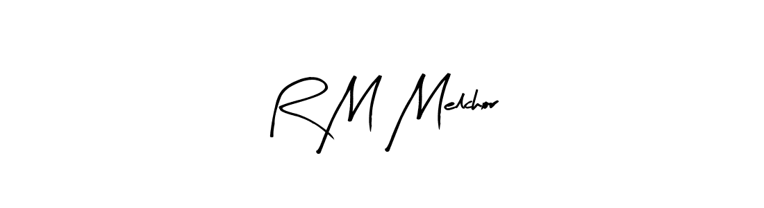 How to make R M Melchor signature? Arty Signature is a professional autograph style. Create handwritten signature for R M Melchor name. R M Melchor signature style 8 images and pictures png