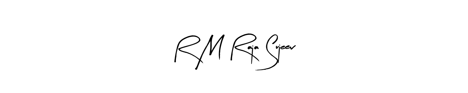 Make a beautiful signature design for name R M Raja Sujeev. With this signature (Arty Signature) style, you can create a handwritten signature for free. R M Raja Sujeev signature style 8 images and pictures png