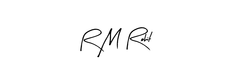 Similarly Arty Signature is the best handwritten signature design. Signature creator online .You can use it as an online autograph creator for name R M Rohit. R M Rohit signature style 8 images and pictures png