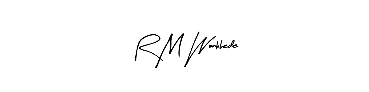 Make a beautiful signature design for name R M Wankhede. With this signature (Arty Signature) style, you can create a handwritten signature for free. R M Wankhede signature style 8 images and pictures png