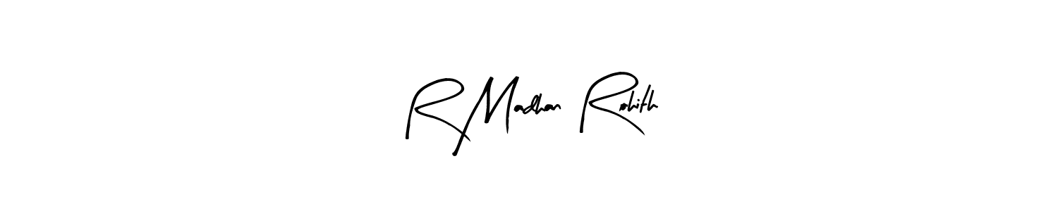 Create a beautiful signature design for name R Madhan Rohith. With this signature (Arty Signature) fonts, you can make a handwritten signature for free. R Madhan Rohith signature style 8 images and pictures png