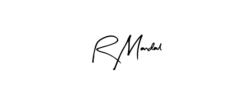 Make a beautiful signature design for name R Mandal. With this signature (Arty Signature) style, you can create a handwritten signature for free. R Mandal signature style 8 images and pictures png