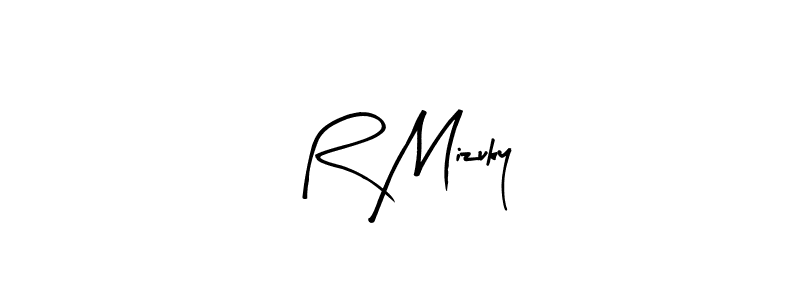 The best way (Arty Signature) to make a short signature is to pick only two or three words in your name. The name R Mizuky include a total of six letters. For converting this name. R Mizuky signature style 8 images and pictures png