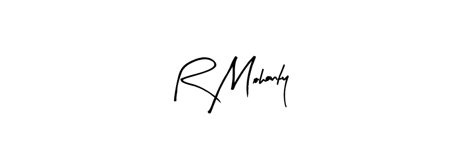 The best way (Arty Signature) to make a short signature is to pick only two or three words in your name. The name R Mohanty include a total of six letters. For converting this name. R Mohanty signature style 8 images and pictures png