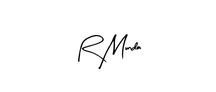 Make a beautiful signature design for name R Munda. With this signature (Arty Signature) style, you can create a handwritten signature for free. R Munda signature style 8 images and pictures png