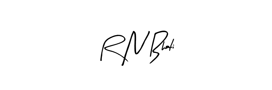 Design your own signature with our free online signature maker. With this signature software, you can create a handwritten (Arty Signature) signature for name R N Bhati. R N Bhati signature style 8 images and pictures png