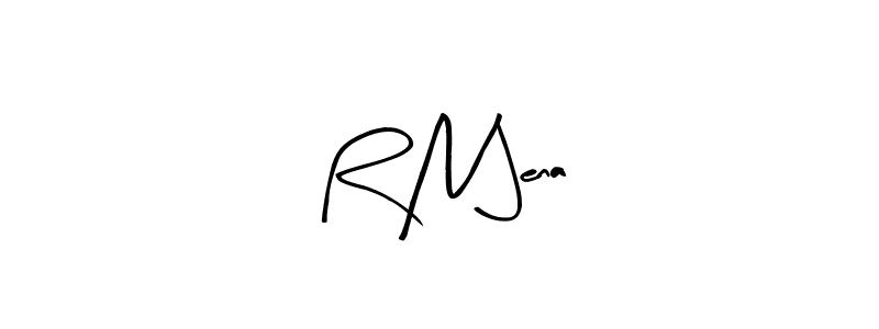 The best way (Arty Signature) to make a short signature is to pick only two or three words in your name. The name R N Jena include a total of six letters. For converting this name. R N Jena signature style 8 images and pictures png