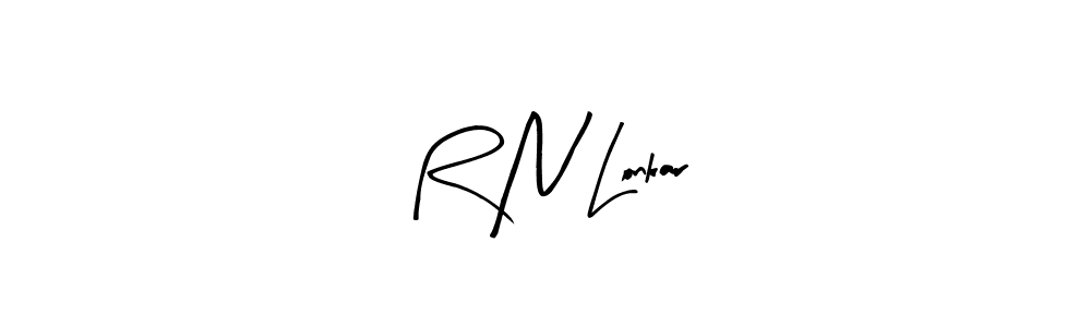 Also You can easily find your signature by using the search form. We will create R N Lonkar name handwritten signature images for you free of cost using Arty Signature sign style. R N Lonkar signature style 8 images and pictures png