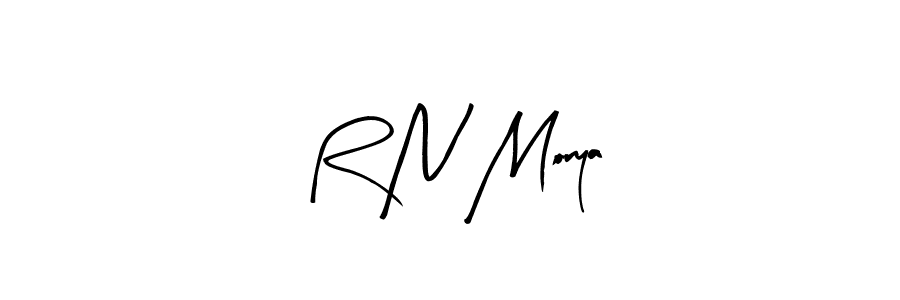if you are searching for the best signature style for your name R N Morya. so please give up your signature search. here we have designed multiple signature styles  using Arty Signature. R N Morya signature style 8 images and pictures png
