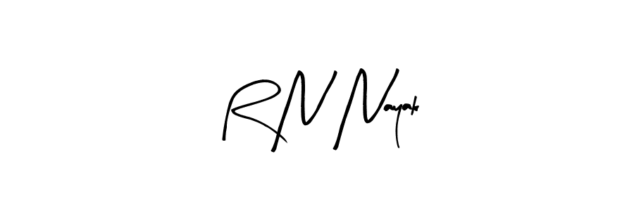 Arty Signature is a professional signature style that is perfect for those who want to add a touch of class to their signature. It is also a great choice for those who want to make their signature more unique. Get R N Nayak name to fancy signature for free. R N Nayak signature style 8 images and pictures png
