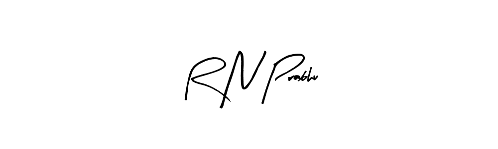 Create a beautiful signature design for name R N Prabhu. With this signature (Arty Signature) fonts, you can make a handwritten signature for free. R N Prabhu signature style 8 images and pictures png