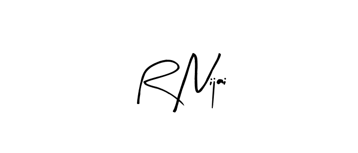 R Nijai stylish signature style. Best Handwritten Sign (Arty Signature) for my name. Handwritten Signature Collection Ideas for my name R Nijai. R Nijai signature style 8 images and pictures png