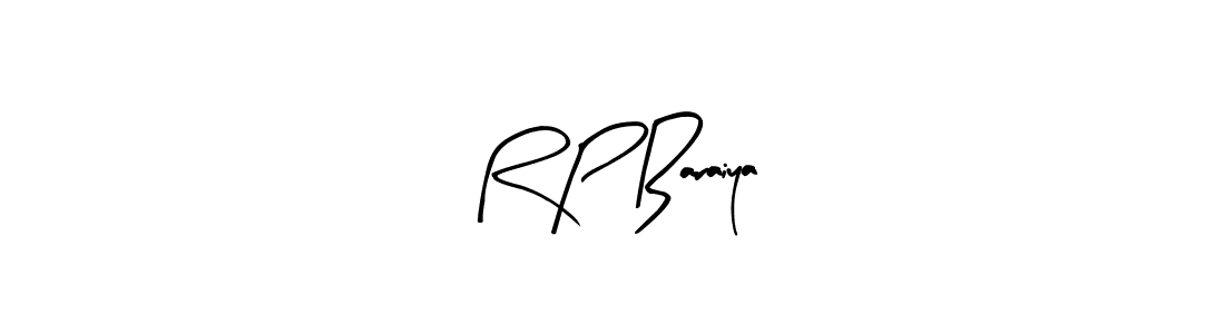 Make a beautiful signature design for name R P Baraiya. With this signature (Arty Signature) style, you can create a handwritten signature for free. R P Baraiya signature style 8 images and pictures png